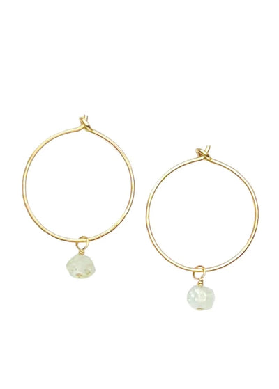 Earrings Chakra Perfect Hoop 14K GF - Assorted Gemstones