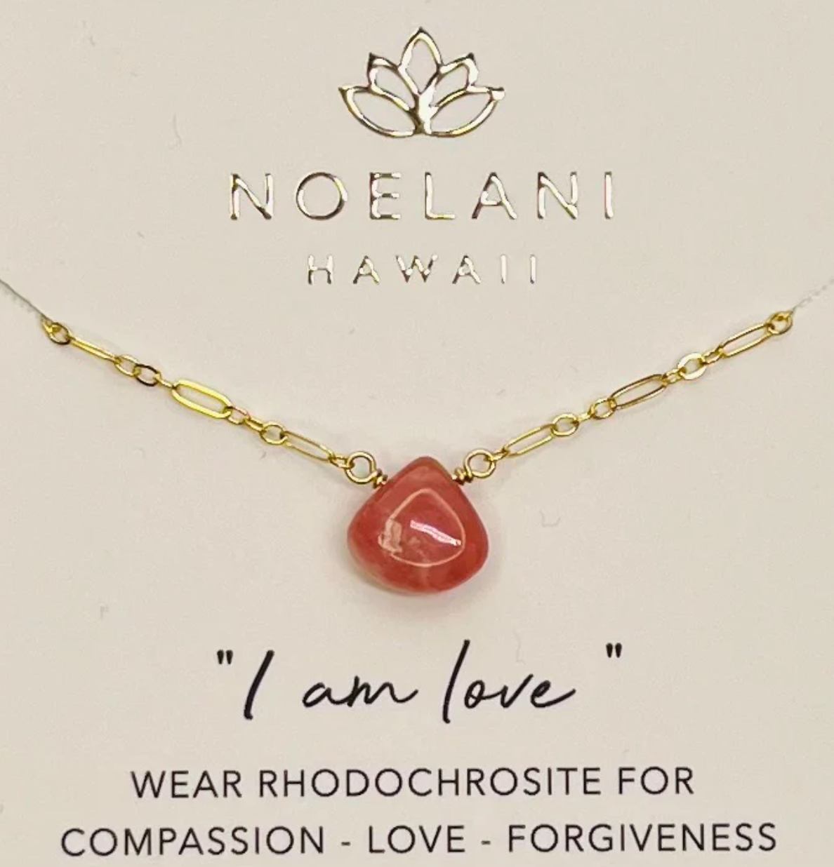 Necklace Love Rhodochrosite 14K GF - Assorted Sizes