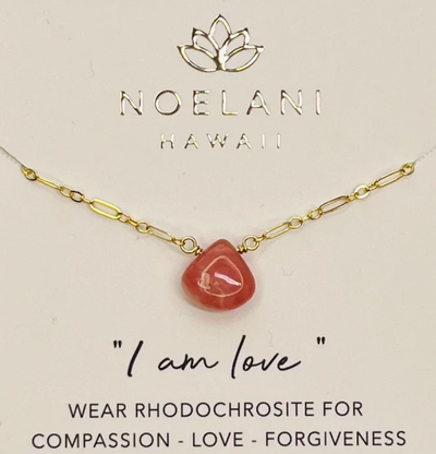 Necklace Love Rhodochrosite 14K GF - Assorted Sizes