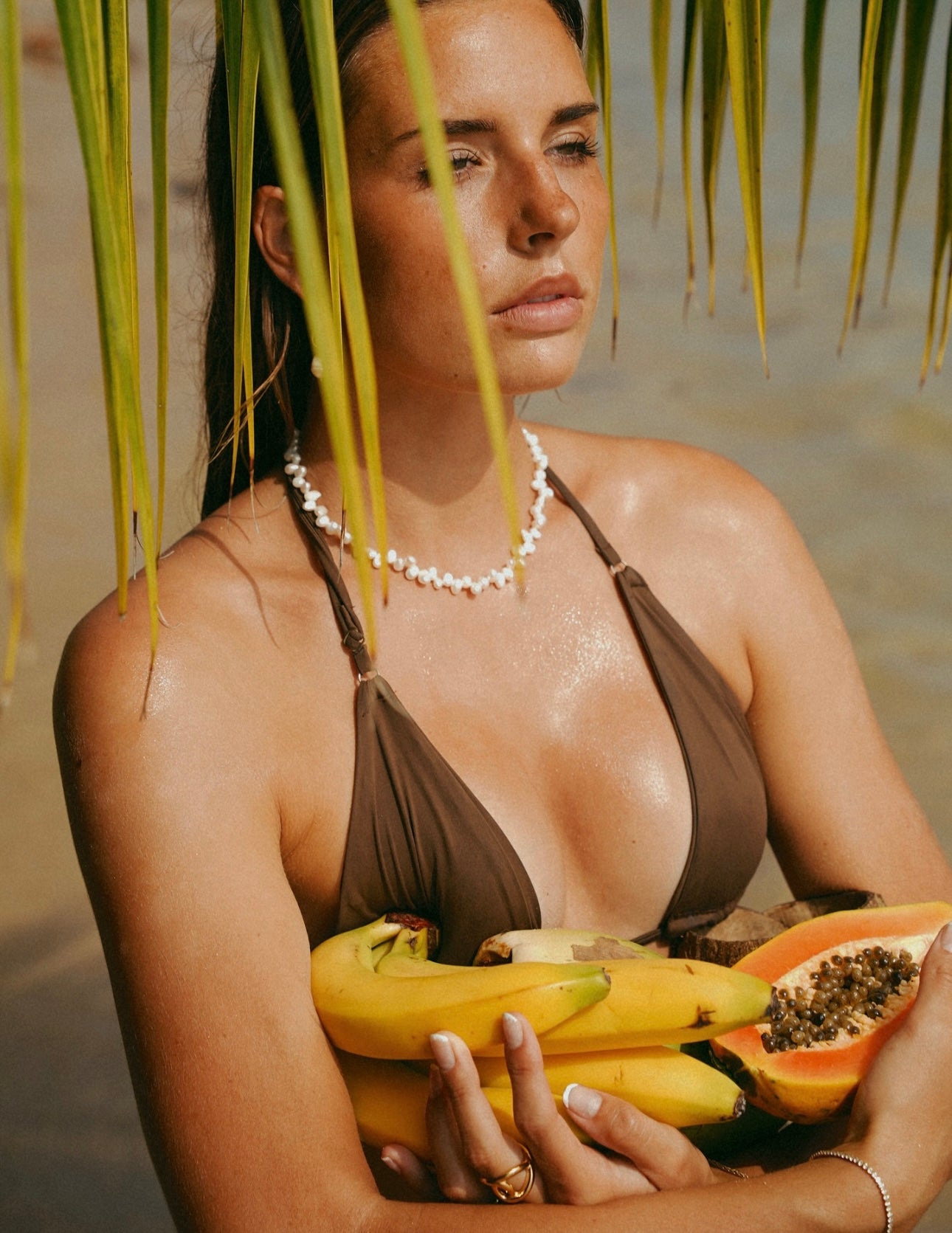 Necklace Fresh Water Pearl Vintage (NK30) 18K GP New