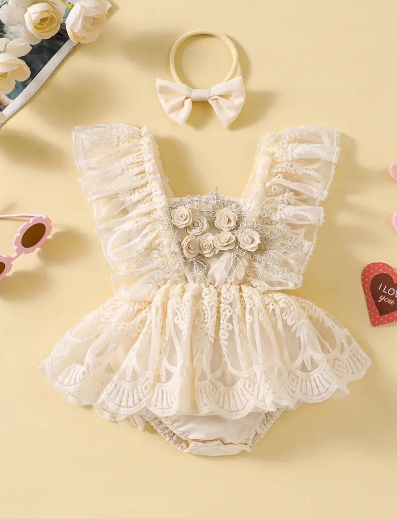 Baby Girls Summer Lace Romper Dress