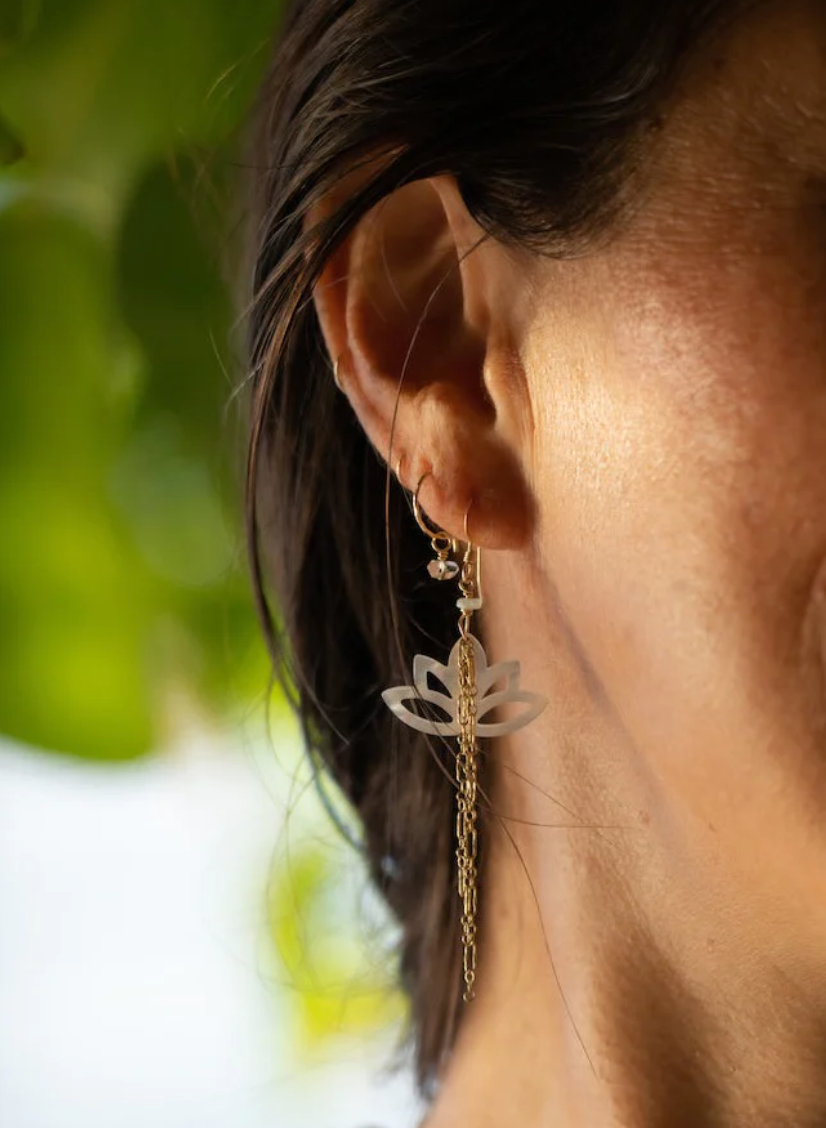 Earrings Himalaya Lotus 14K GF