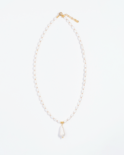 Necklace Baroque Pearl + Mini pearls  18K GP (NK25)