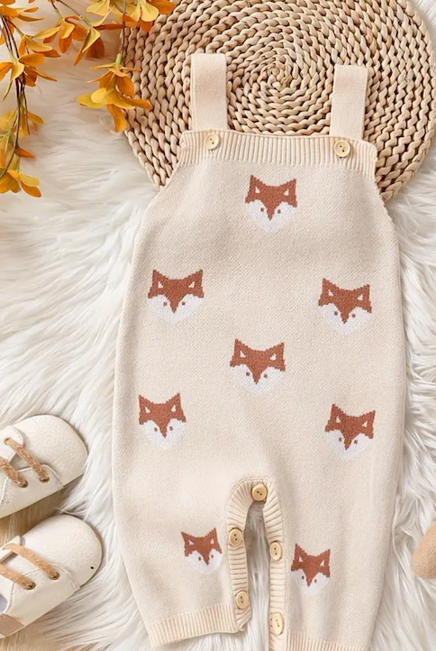 Baby Knitted Fox Romper - Assorted Sizes