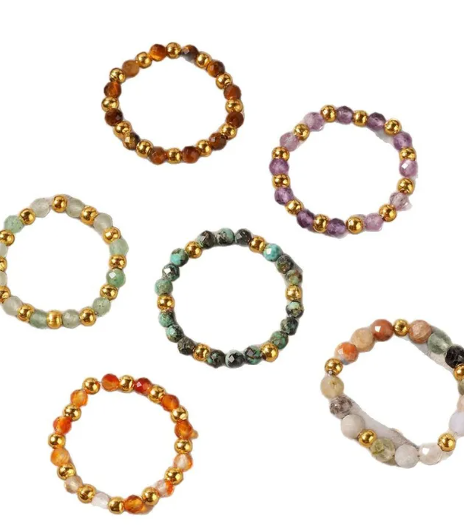 Ring mini Elastic Crystal (RG2) - Assorted Crystal & Colors