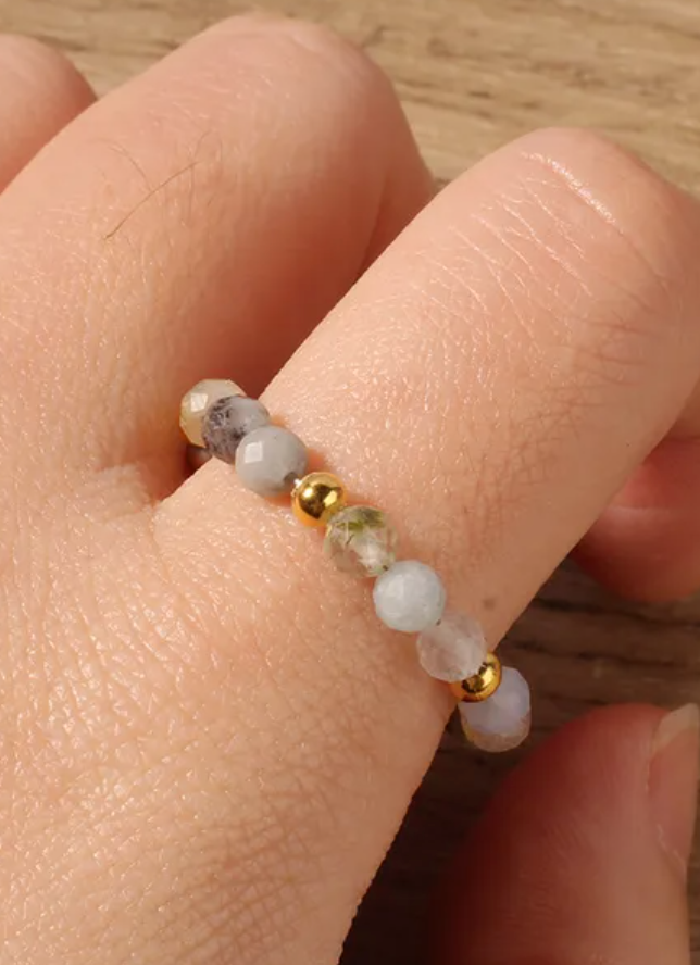 Ring mini Elastic Crystal (RG2) - Assorted Crystal & Colors