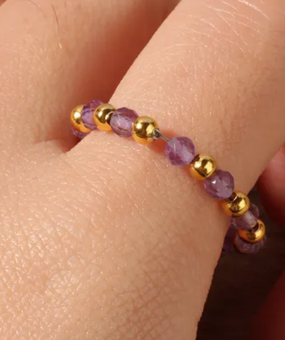 Ring mini Elastic Crystal (RG2) - Assorted Crystal & Colors