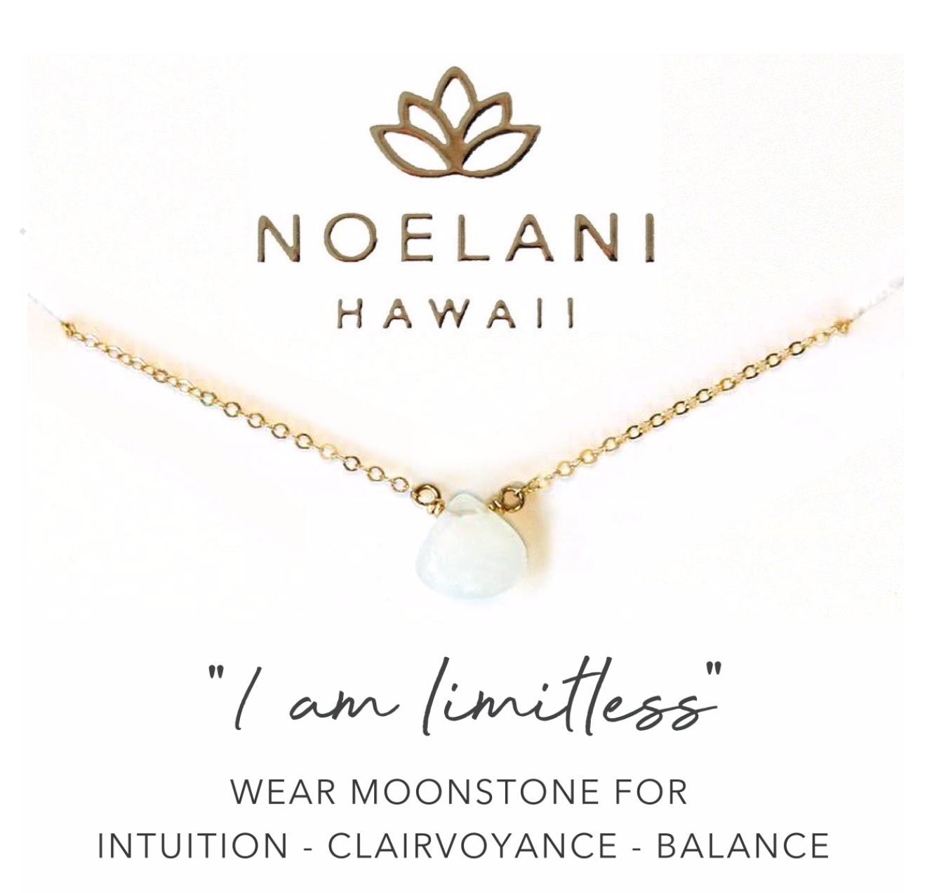 Necklace Infinity Moonstone 14K GF